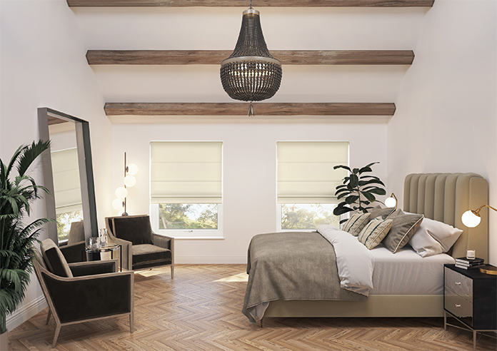 Kyoto Faux Silk, Sand - Twist&Fit Roman Blind - Image 8